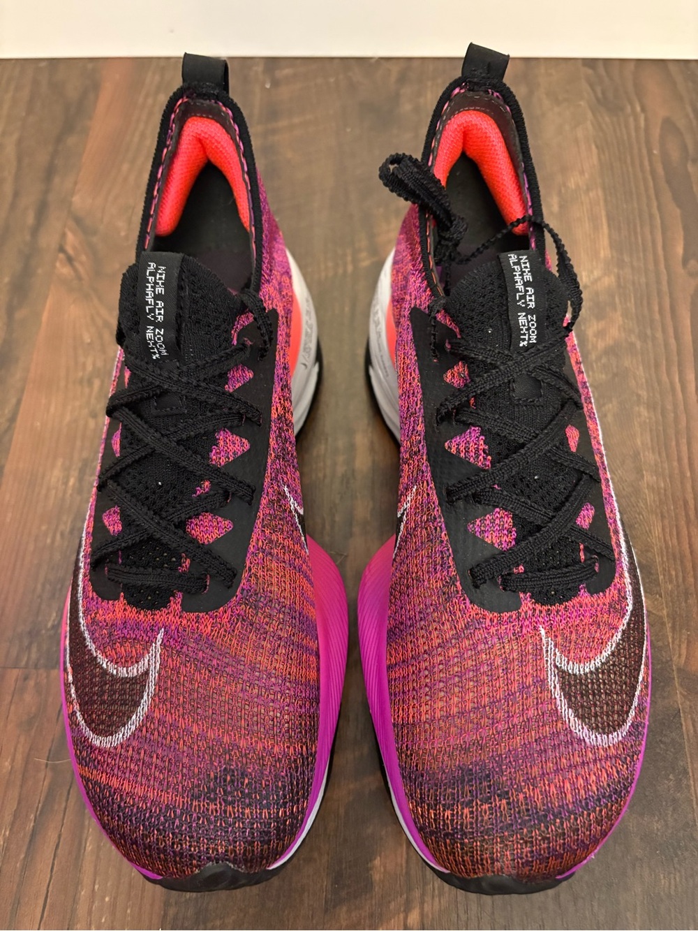 NEW Nike Air Zoom Alphafly NEXT% Running Shoes Pink Orange Women’s size 8.5